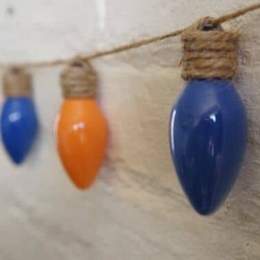 Christmas light bulb garland