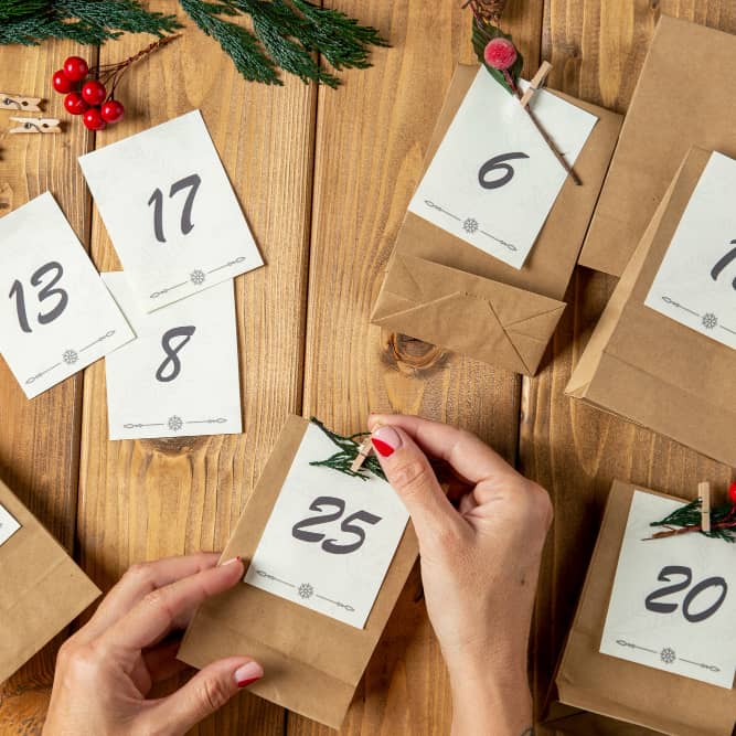 DIY Christmas count down calendar