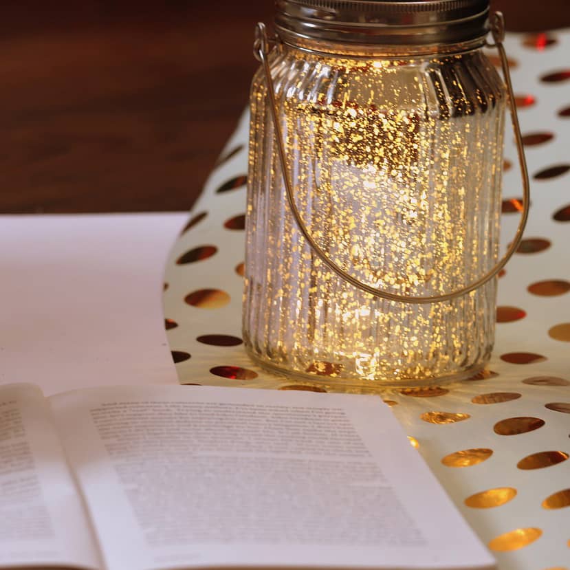 Frosted mason jar lantern 3