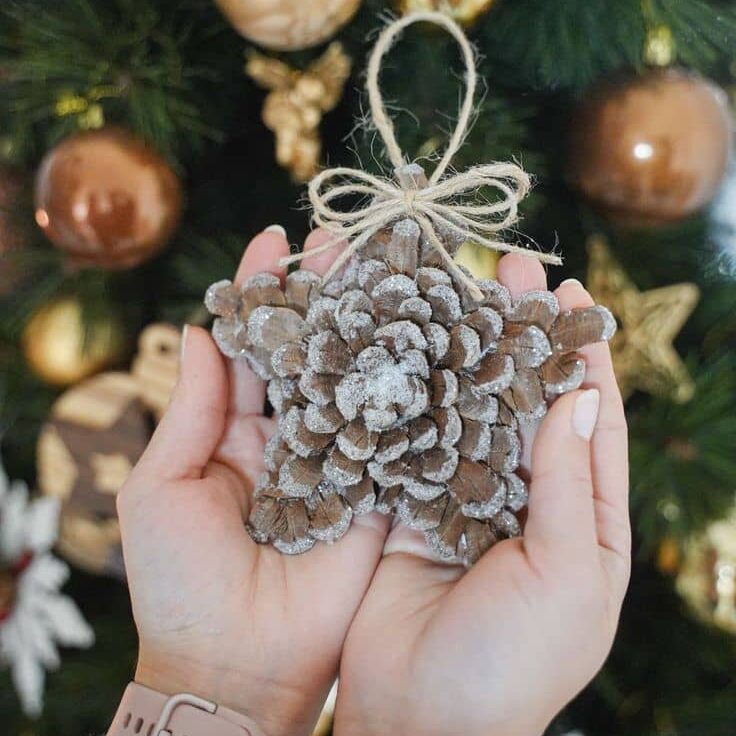 Rustic Pinecone Star Christmas Ornament