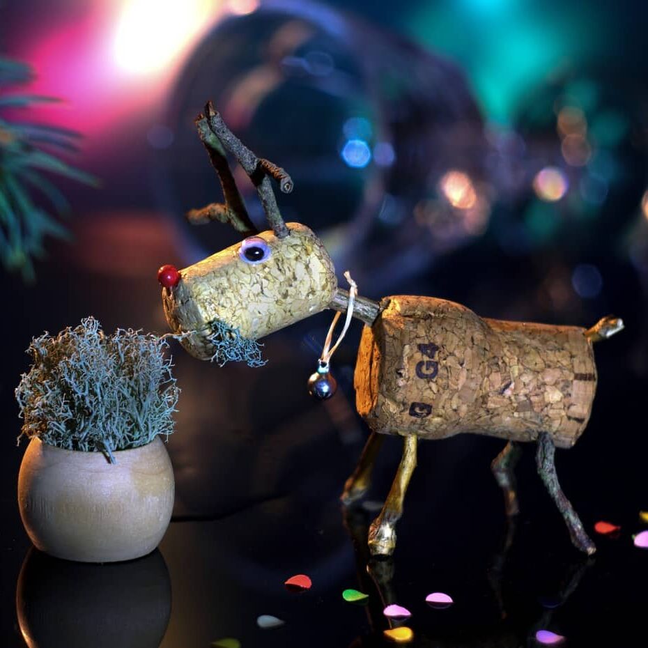 Wine Cork Reindeer