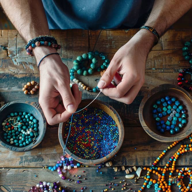 Beads for Christmas decoration