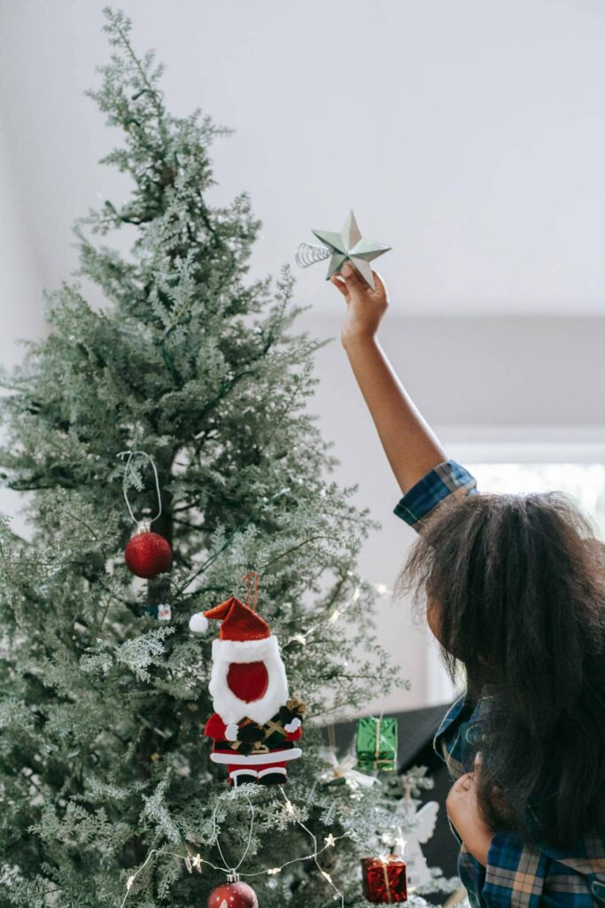 Christmas tree topper-Metallic star