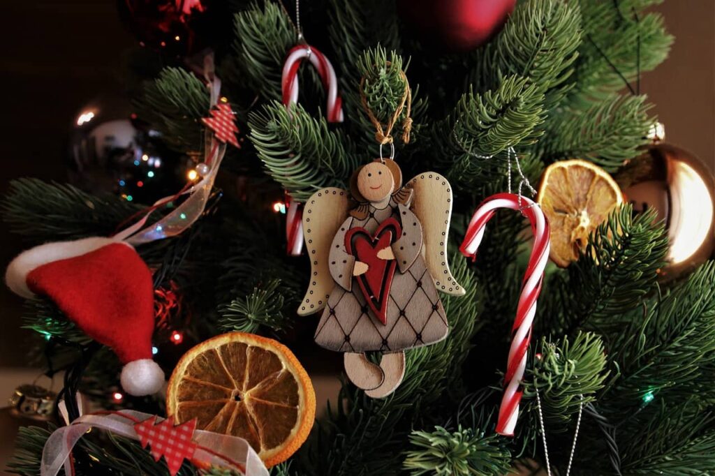 Christmas tree decoration wooden angel