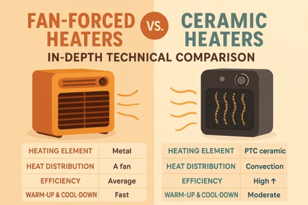 Fan-forced heater vs ceramic heater in depth comparison